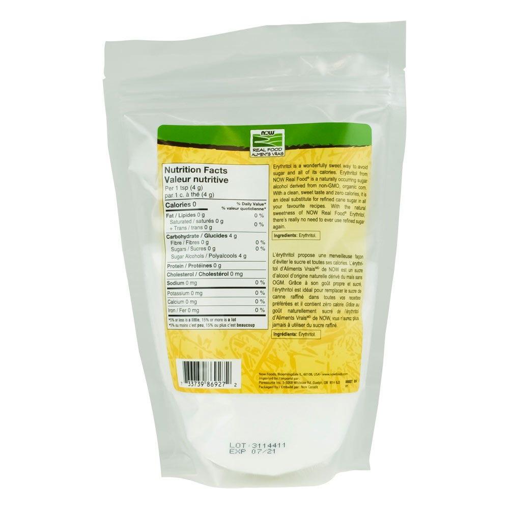 NOW Organic Erythritol (Natural Sweetener) - 454g