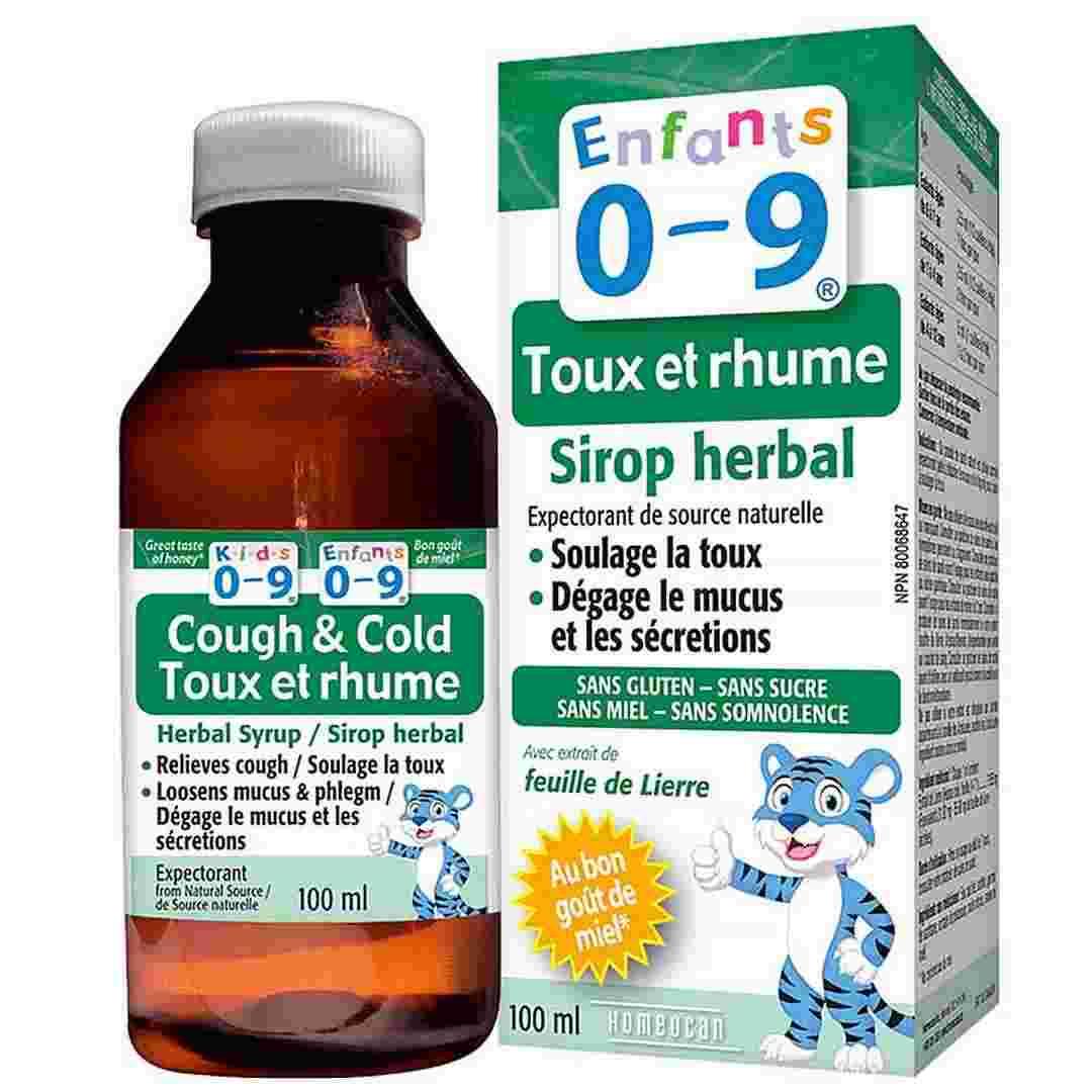 Homeocan Kids 0 - 9 Cough & Cold Syrup - 100ml - Nature's Source Inc