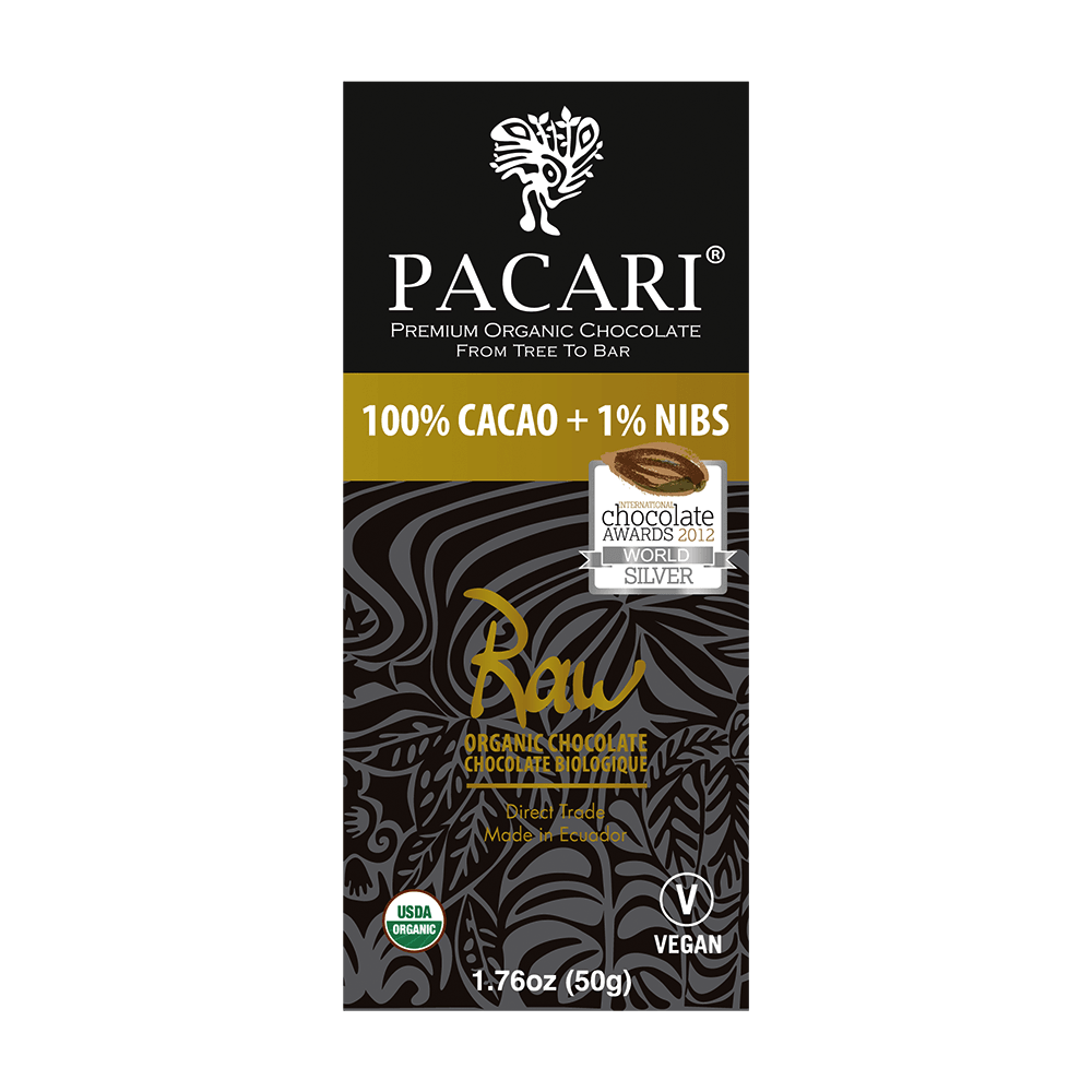 Pacari RAW 101% Organic Chocolate Bar 50g