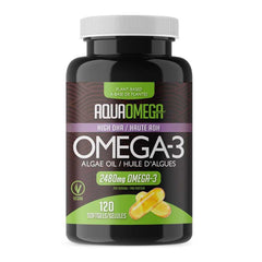 AquaOmega Plant-Based High DHA Omega-3, 120 Softgels