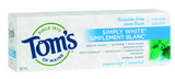 Tom's Simply White Toothpaste Peppermint 85ml - Nature's Source Inc