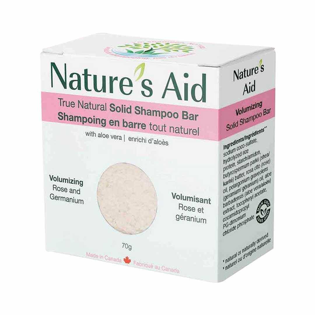 Nature's Aid Volumizing Rose & Geranium Solid Shampoo Bar - 70g