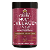 Ancient Nutrition Multi Collagen Protein Chocolate (3 Collagen Types), 286g - Peptides Powder With Probiotics for Women and Men With Vitamin C, Supports Skin and Nails, Gut Health - Nature's Source Inc