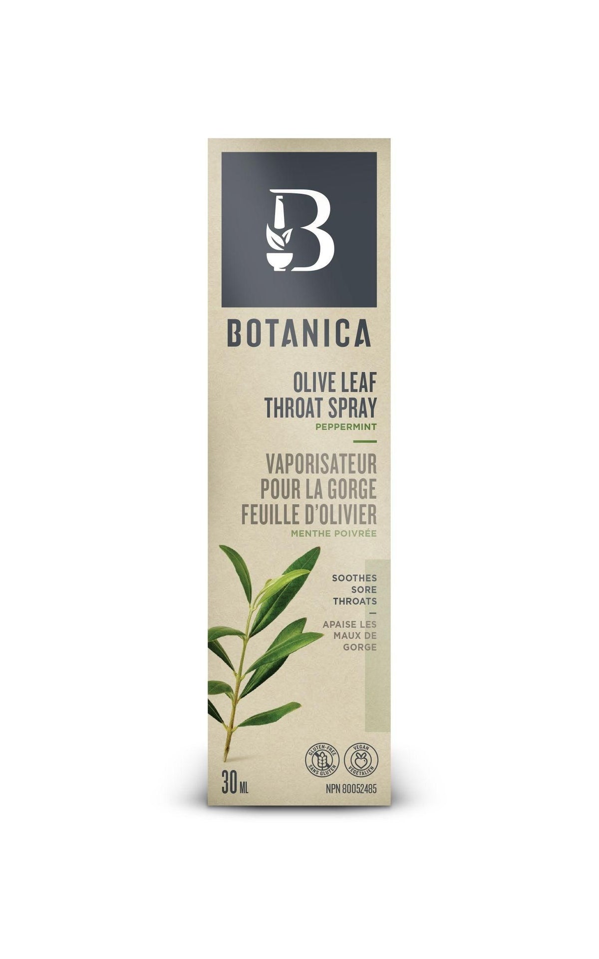 Botanica Olive Leaf Throat Spray Peppermint 30ml