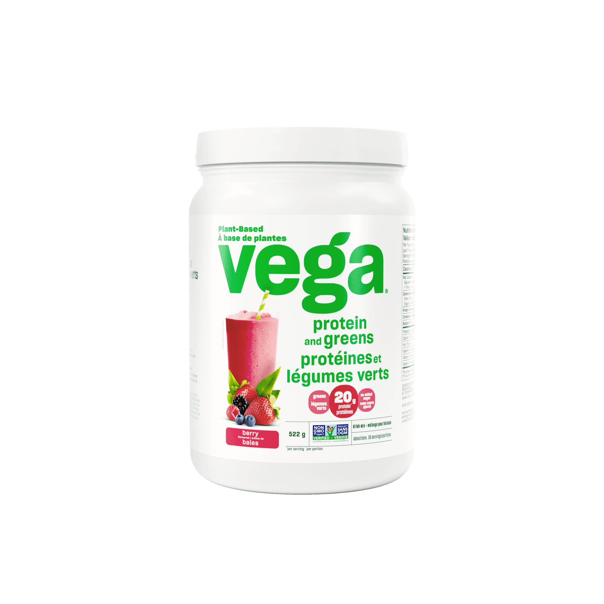 Vega Protein & Greens Berry 522g - Nature's Source Inc