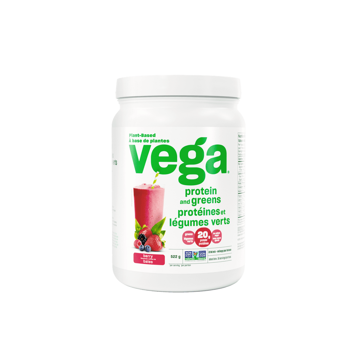 Vega Protein & Greens Berry 522g - Nature's Source Inc