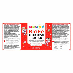 Image showing label of KidStar BioFe Pure Iron Drops Unflav 30ml