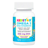 KidStar Omega 3 DHA + D3 Lemon Blueberry 120 Chewable Softgels - Nature's Source Inc