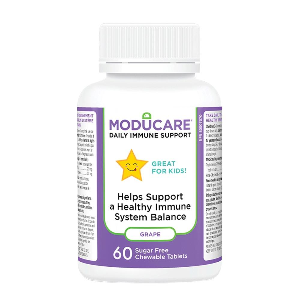 Moducare 60 Grape-Flavoured Chewable Tablets - Great For Kids, Daily Immune Support, Helps Support a Healthy Immune System Balance