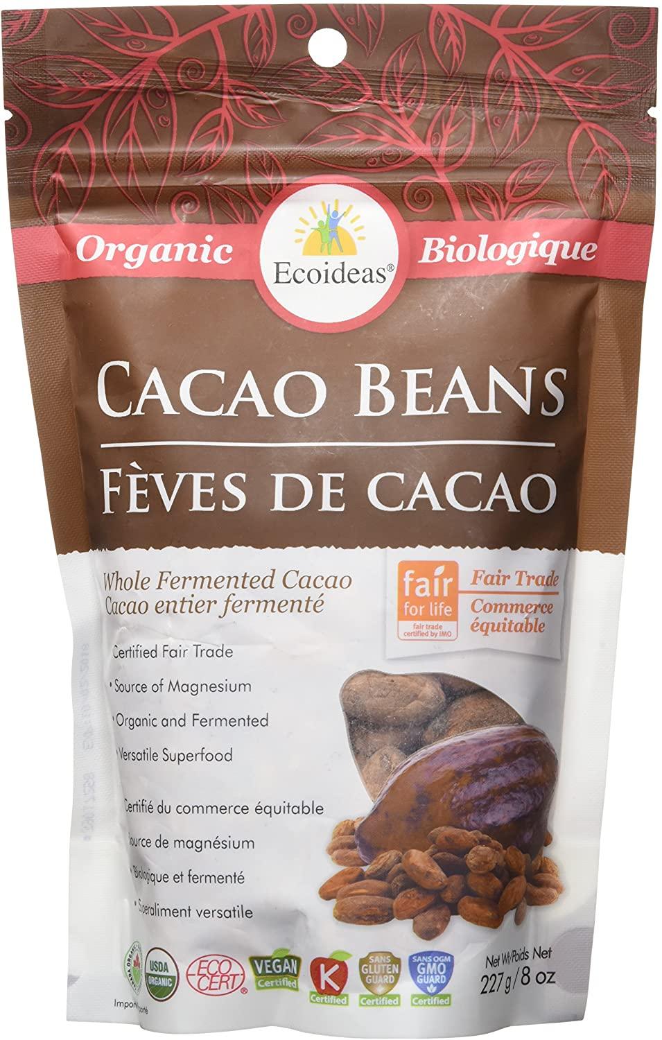 Ecoideas Organic Fair Trade Cacao Beans - 227g