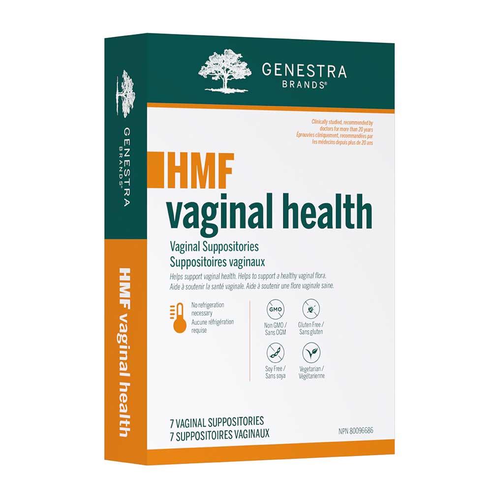Genestra Brands HMF Vaginal Health 7 Suppository - Promote Favorable Vaginal Microbiome, And Restore Healthy Microflora, Vaginal Suppositories Allow Direct Vaginal Application Of Probiotics For Quick Results - Nature's Source Inc