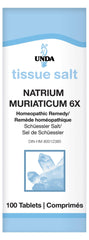 Unda Natrium muriaticum 6X (Salt) - 100 tabs