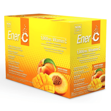 Ener - C Energy Peach Mango 1000mg, 30 Packets - Vitamin C - Natural Immunity Support, Health & Energy Boost - Nature's Source Inc