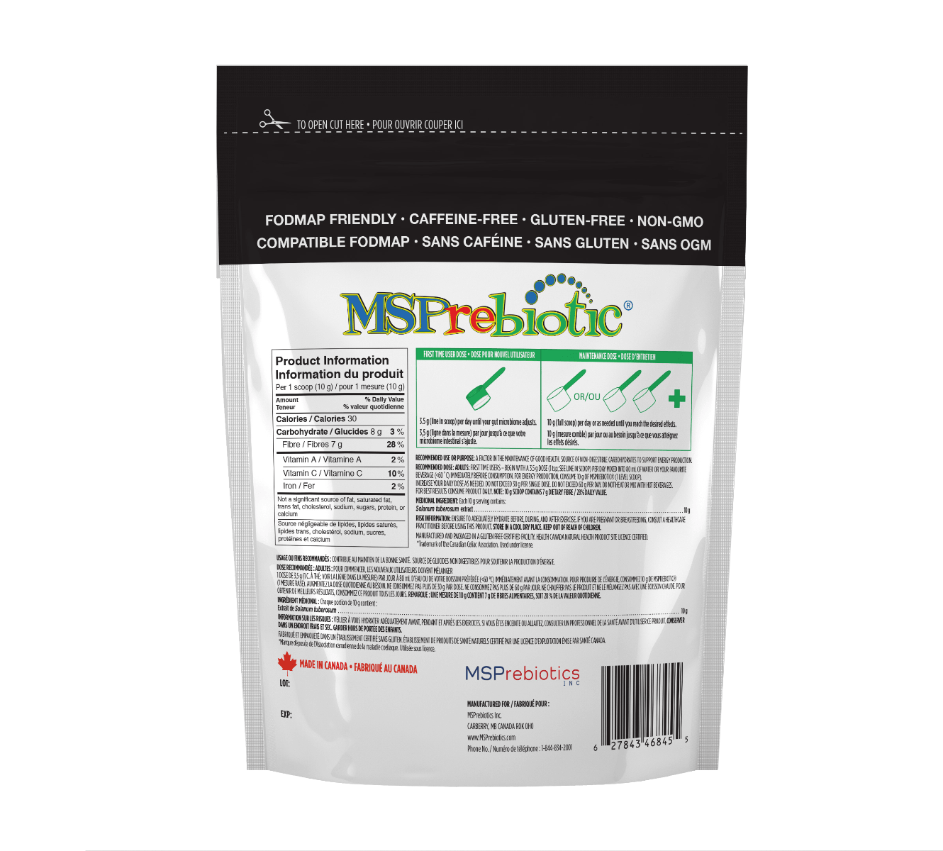 Buy MSPrebiotic Healthy Microbiome Prebiotic Supplement, 454g 