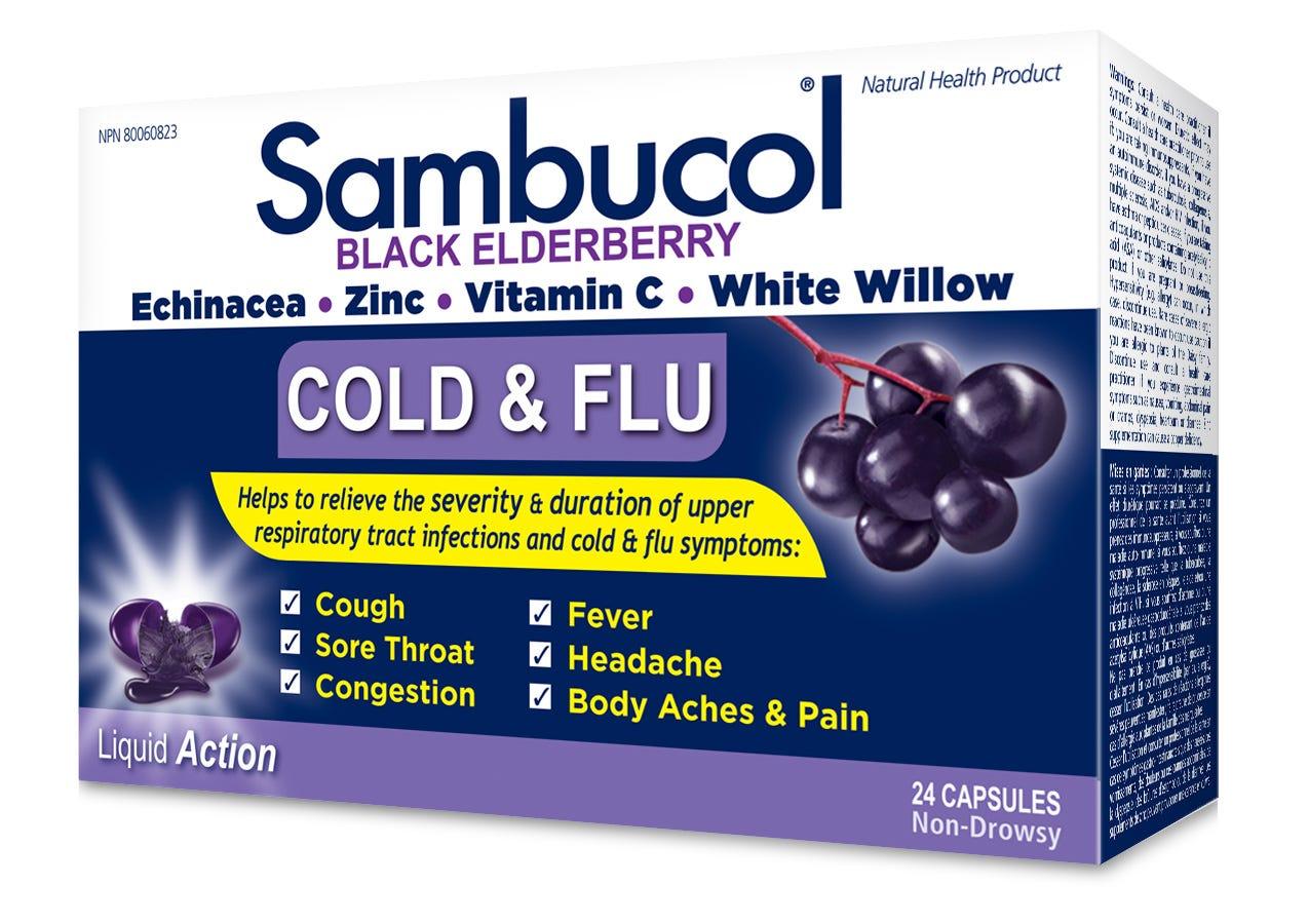 Image showing product of Sambucol Cold & Flu Capsules 24c