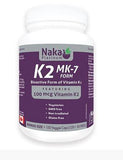 Naka Vitamin K2, 100mcg, 150 Vegan Capsules - BioActive MK - 7 Form of K2, Helps Maintain Bones and Heart Health - Nature's Source Inc