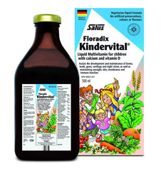 Salus Floradix Kindervital Multivitamin for children (500ml) - Liquid Multivitamin for Children with Calcium and vitamin D,