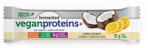 Genuine Health fermented Vegan proteins+ bar - Lemon Coconut 55g