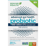 Genuine Health Advanced Probiotic High Potency - 20 Vegan Capsules - Nature's Source Inc