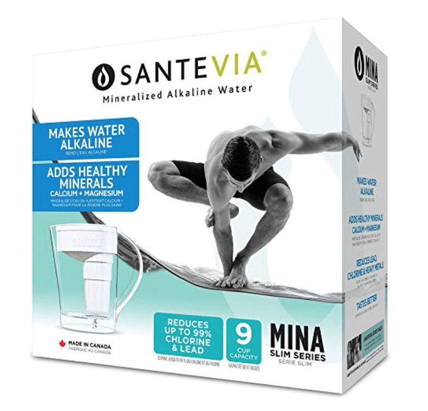 Santevia Water Systems Alkaline Water Pitcher - MINA Slim (White) - Nature's Source Inc