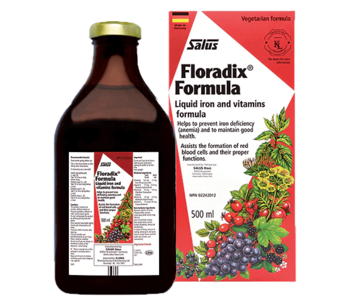 Salus Floradix Liquid Iron and Vitamins Formula 500 ml - Nature's Source Inc